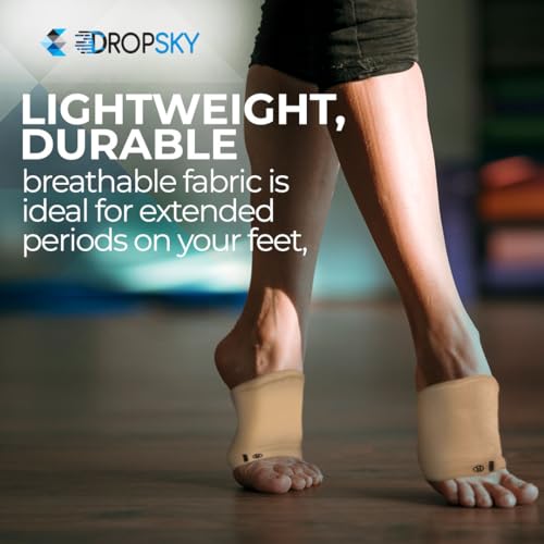 Arch Support, Flat Feet Arch Support Women and Men- Plantar Fasciitis Support Brace, Compression Archs Supports- Foot Support Flat Feet & Pain Relief, Support Bands- 2 Pair (4 Pieces), Nude