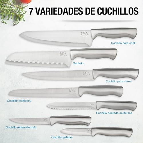 Opiniones y reviews de Cuchillos de Acero Inoxidable disponible en línea para comprar. 15 Cuchillos de Acero Inoxidable marca Casa Litus (3)