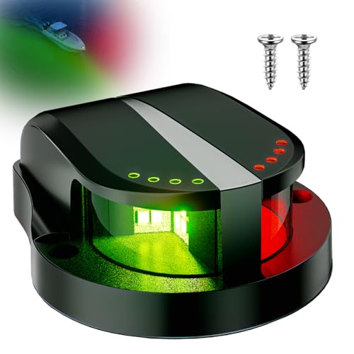 AMBIPASION Boat Navigation Lights Red and Green Bow Lights for Boats LED IP67 Waterproof Boat Light Marine Running Light for Small Boats