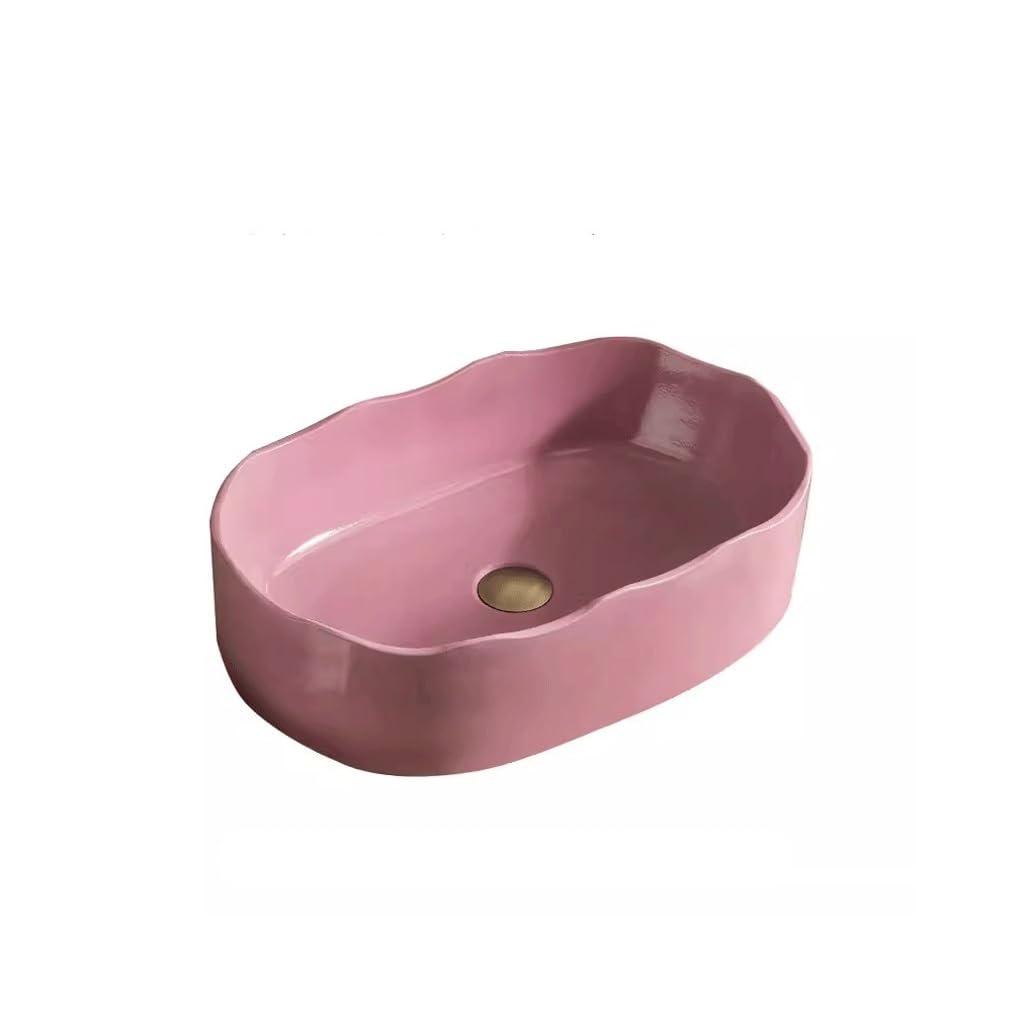 HPTHLY Bathroom Sink Household Washbasin Bathroom Above Counter Basin Wash Basin Single Basin Courtyard Pool Table Basin Simple Balcony Basin Basin Vessel Sinks (A)