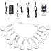 AIBOO Linkable Under Cabinet LED Lighting 12V Dimmable Puck Lights with Wireless RF Remote Control, Hardwired & Wall Plug in for Kitchen Mood Lighting (Daylight White, 12 Lights Kit)