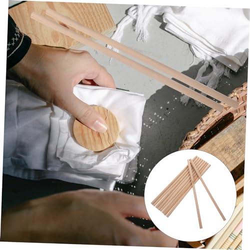 10 piezas de baquetas artesanales de madera para niños y adultos, material para manualidades y fabricación de baquetas de batería miniatura 5