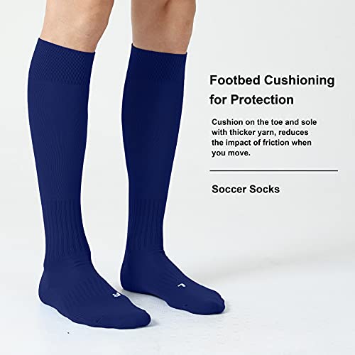 Image of CS CELERSPORT 2 /3 Pack Soccer Softball Baseball Socks for Youth Kids Adult Multi-Sport Compression Knee High Socks