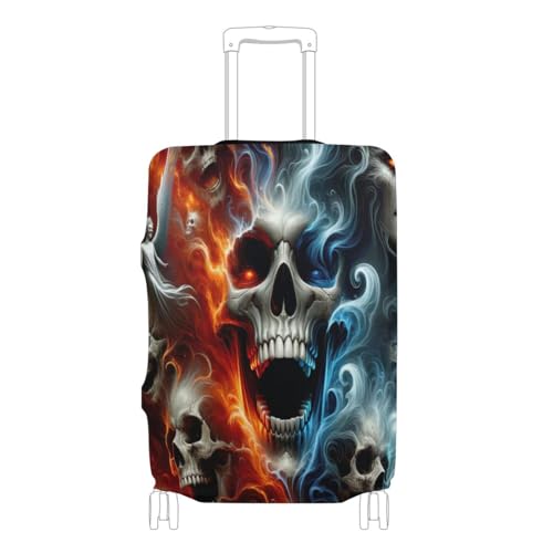 Joisal Flaming Skulls Luggage Covers for Suitcase Fit 18-32 Inch Suitcase Identifiers