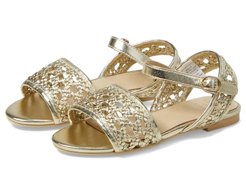 Janie and Jack Girl's Metallic Basket Weave Sandals (Toddler/Little Big Kid)
