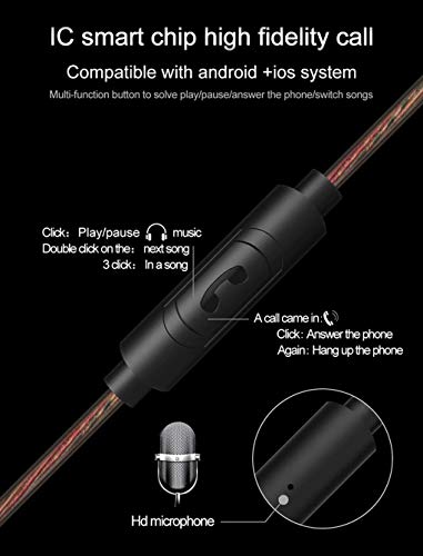 Wired Earphones,in-Ear Monitor metal Earbuds,Double Dynamic Drives Earphone,Noise Cancelling Waterproof Sports Earphones… - Image 8
