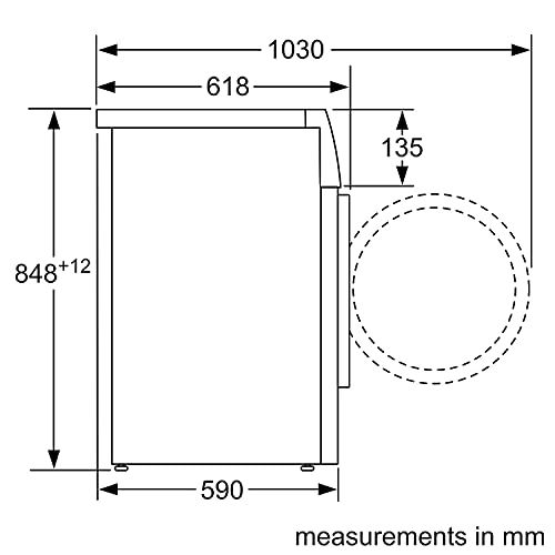 Image of Bosch 9 KG /6 KG Inverter Fully Automatic Front Load Washer Dryer (WNA14400IN, White, Inbuilt Heater 1400 RPM)