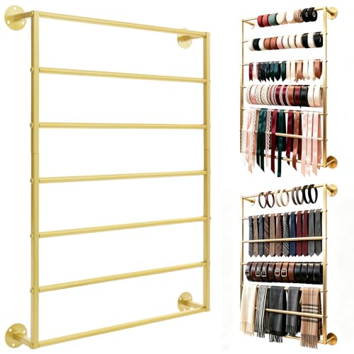 7 Tier Scarf Display Rack Tie Hijab Ribbon Organizer Gift Wrap Paper Holder