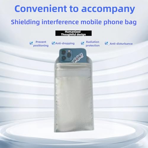 Image of Faraday Bags,Large Faraday Bag EMP Proof for Phones,Shield Sleeves For Cell Phone,Anti-EMP Faraday Bags for E-Devices Signal Blocking Case,Protection For Privacy Safety From 5G GPS RFID