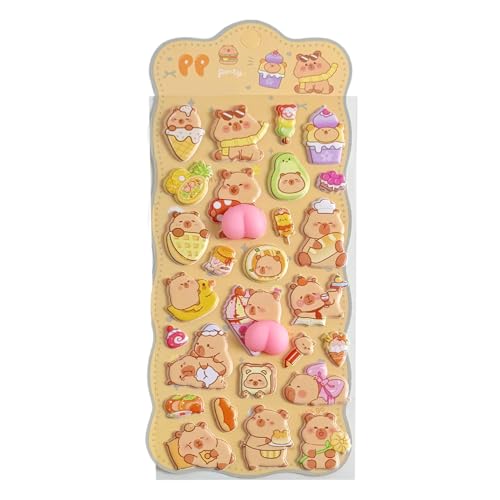 Burbujas Capybara – Diseño De Cuentos De Dibujos Animados, 3D Divertidos, Decorativos Juguetones | Niños Niñas Niños Premios En Clase Para Calcetines Stuffer Paquete De