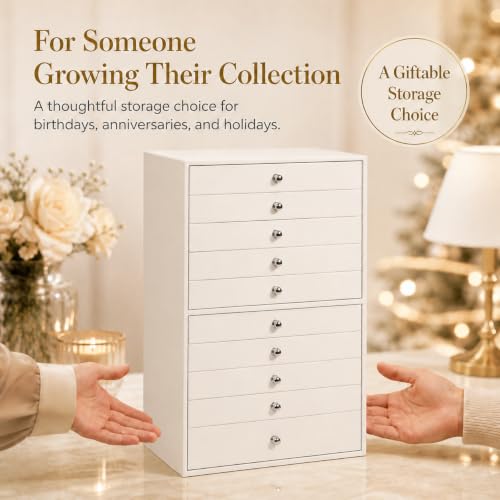 GUKA Large Jewelry Box, Jewelry Case with 10 Drawers - image 7