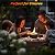 Tabletop Fire Pit, Round Concrete Smokeless Smores Fire Pit Table Top as Smores Maker Kit, Dual Burner Cups Rubbing Alcohol Table Top Firepit for Indoor & Patio Decor