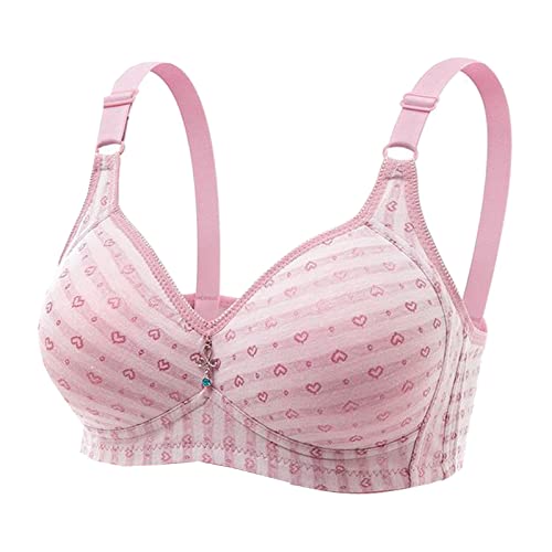 Bras for Women's Comfort Cushion Strap Wirefree Full Coverage Large Bust Non-Padd Push Up Bra Underwear Intimates