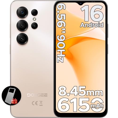 DOOGEE Note 56X Smartphone Android 16, 6150mAh, 6.56' HD+ 90Hz IPS, 24GB + 64GB/2TB TF, 4G Telefono Cellular offerta Smartphone, 8.45 mm Ultrasottile, 8MP+5MP/Dual SIM/Octa Core/Face ID/GPS, Rosa Oro