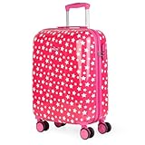 ITACA - Maleta Cabina Infantil con Ruedas Giratorias. Maleta Infantil de Viaje Ligera para Niños, Fucsia