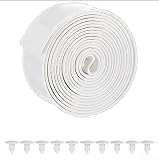 Correa de PVC de repuesto para muebles de exterior, rollo de correas de reparación de sillas de jardín de 10 pies, resistente a la intemperie, kit de material con clavos para piscina (blanco)