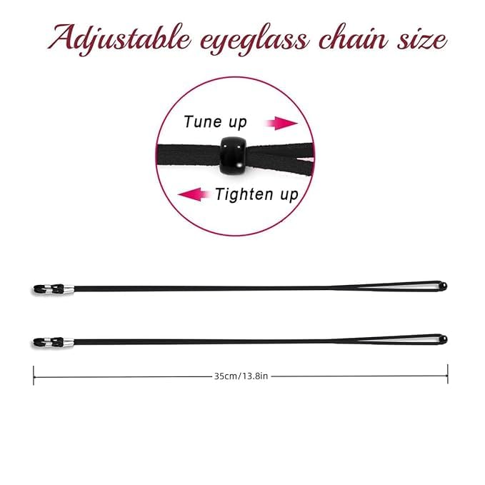 Image of 5 PCS Unisex Eyeglasses Strings Cord With Specs Holder Strap Cord Around The Neck Spectacles Grip Guard Lanyard Retainer Strap for Glasses Eyeglass Chains Specs Holder