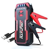 JRAPOTU Car Jump Starter, 2500A Peak Jump Box,Battery Jumper Starter Portable,12V Car Starter Jump Box for 8.0L Gas and 7.0L Diesel Cars with USB Ports，LED Flashlight