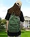 GAMLFL Green Canvas Backpack for Women Retro Aesthetic Rucksack Basic Backpack for High School/College Students Travel Laptop Bag