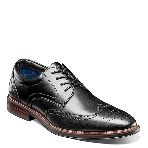 [Nunn Bush] IbNXtH[h Centro Flex Wingtip Oxford With Brogue Detail Dress Casual Leather Comfortable Lace Up Y ubN 28.5 cm