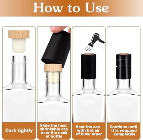 samokingdom 3Pack 25 oz (750ml) Glass Bottle with T-Top Cork, Heavy Bottom Vodka Bottle for Wine, Juice, Milk, Whiskey, Sauce, Gift Giving by samokingdom - Image 4