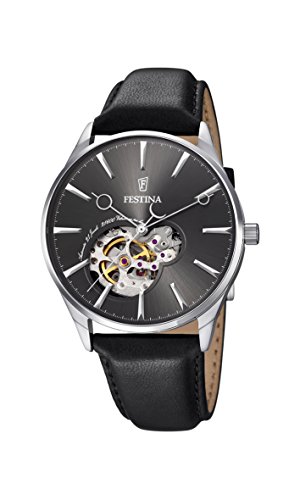 Preisvergleich Produktbild Festina Herren Analog Automatik Uhr mit Leder Armband F6846 / 2