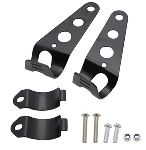 Support de phare moto universel rond 7.5 pouces look rétro noir