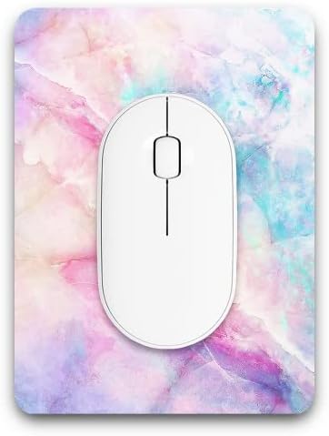 Atufseat Small Mouse Pad, Mini Mouse Pad 6" x 8", Thick Rubber Waterproof Mouse Mat, Cute Mousepad for Women Men Kids Wireless Mouse Mini Laptops Keyboard Tray Home Office Travel, Blue Purple Galaxy