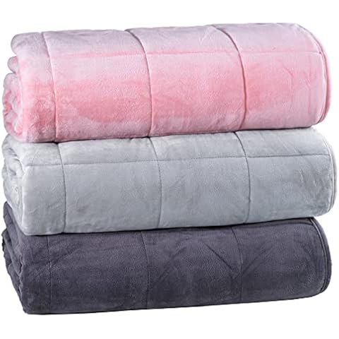 MALIKA® Gewichtsdecke 135x200 - Anthrazit | Entspannungsdecke mit 6kg Gewicht | Schwere Bettdecke gegen Schlafstörung | Therapiedecke für Erwachsene & Jugendliche Cover