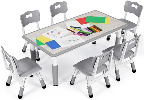 Mesa niños Infantil con 6 Sillas Grupo