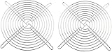 BULUSHI Metal 200mm PC Computer Fan Grill Mounting Finger Guard Protection Cover,Pack of 2