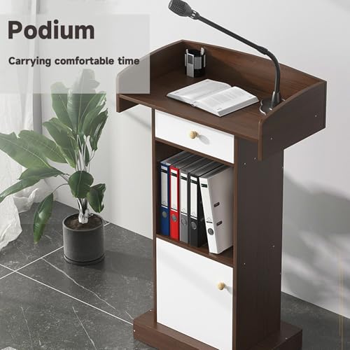Atril de madera ajustable de diseño refinado para presentaciones y exposiciones 4