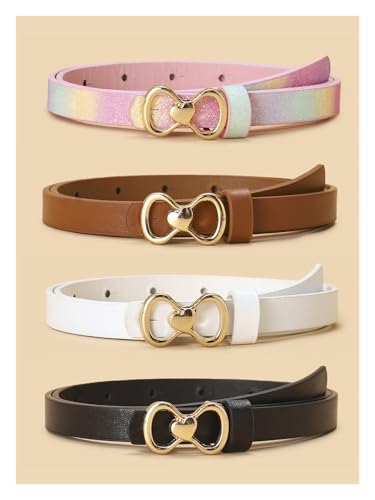 Fashion Women's Double Circle Buckle Belt Jeans Dress Decorative Belt All Seasons Universal2