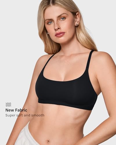 Image of INLYRIC Women's Inbarely Soft Racerback Bralette - Wireless Full Coverage No Padding Unlined Bralette