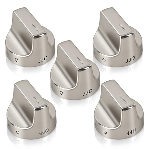 W10850015 W11239985 Metal Control Knobs Replacement for Whirlpool Stove 5PC