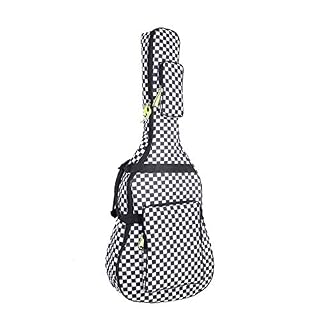 SECOLI Sac à dos professionnel pour guitare acoustique, portable, durable, noir et blanc, en maille, souple, housse épaisse, imperméable, facile à transporter, noir/blanc, 107x41x13cm - Les Beatles, Paul McCartney, John Lennon, RIngo Starr, George Harrison SECOLI Sac à dos professionnel pour guitare acoustique, portable, durable, noir et blanc, en maille, souple, housse épaisse, imperméable, facile à transporter, noir/blanc, 107x41x13cm – Image 2