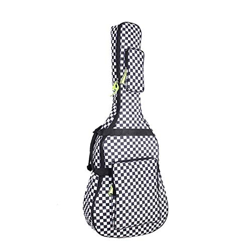 SECOLI Sac à dos professionnel pour guitare acoustique, portable, durable, noir et blanc, en maille, souple, housse épaisse, imperméable, facile à transporter, noir/blanc, 107x41x13cm - Les Beatles, Paul McCartney, John Lennon, RIngo Starr, George Harrison SECOLI Sac à dos professionnel pour guitare acoustique, portable, durable, noir et blanc, en maille, souple, housse épaisse, imperméable, facile à transporter, noir/blanc, 107x41x13cm – Image 3