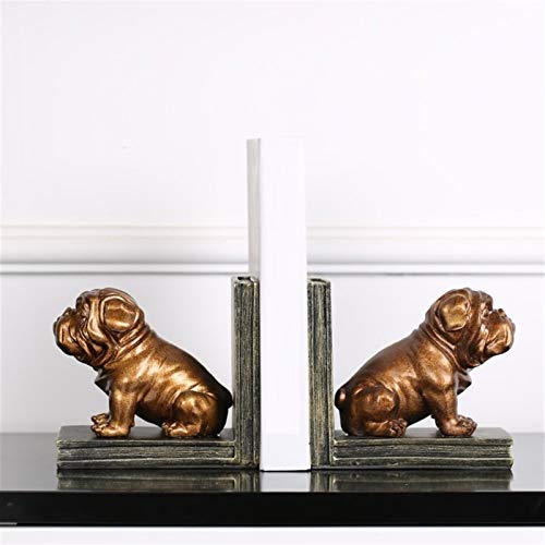 Xiaoheshop Bookends For Desk And Bookshelves American Country Creative Bookends Home Accessories Bookshelf Office Study Room Decoration Book File Gift Decorative Bookends #TOP2