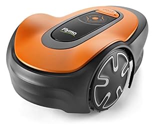 Flymo EasiLife 150 GO Robotic Lawn Mower - Cuts Up to 150 sq m, Ultra Quiet Mowing, Manicured Lawn, Bluetooth Application Control, Safety Sensors, Hose Washable, Lifestyle Functions, Orange and Grey