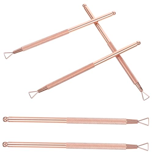 HAPINARY Stainless Steel Nail Gel Remover Set Cuticle Pusher and Polish Remover