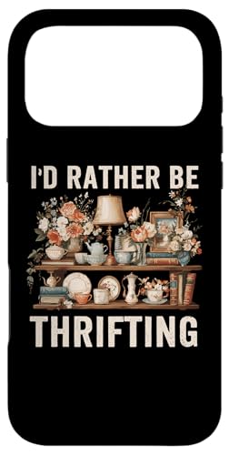 I'D Rather Be Thrifting ���B���e�[�W���T�C�N���V���b�s���O �X�}�z�P�[�X iPhone 17 Pro Max �p