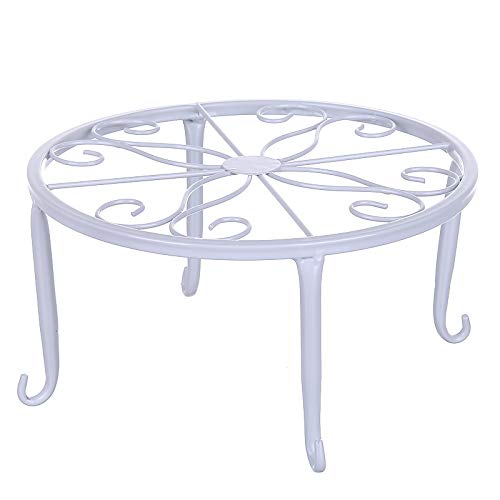 Tosnail 4 Pack 9" Metal Planter Stands for Indoor & Outdoor, Flower Pot Holder, Beverage Dispenser - Image 2