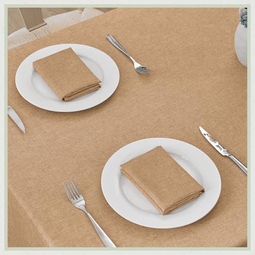 Nappe Rectangulaire Polyester pour Fêtes et Événements Couleur Camel - 3