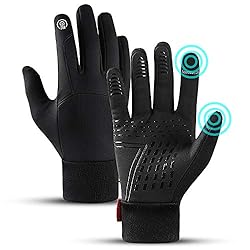 LFES Guantes térmicos de invierno resistentes al v...: ☛Pantalla táctil de alta sensibilidad: el material de los pulgares, los dedos índice y los dedos medios está hecho de tela de fibra conductora, y el teléfono móvil con pantalla táctil se puede operar sin quitarse los guantes. Puedes usar los guantes ...