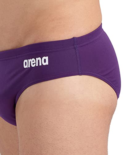 Arena Men's Standard Team Swim Briefs Solid, Plum-White, 40 #TOP5