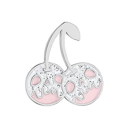 Preisvergleich Produktbild Chereda Lustige Emaille-Anstecknadeln, Gift-Kirsch-Brosche, Anstecknadel, Anstecknadel für Jeans, Hemd, Tasche, Abzeichen für Frauen und Mädchen, Halloween-Geschenk, Kupfer