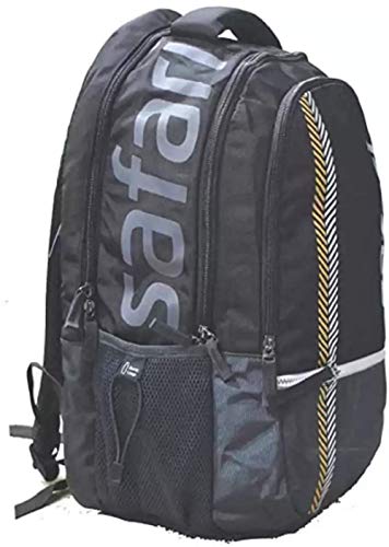 Image of Safari Sprint 2 Black, 3 Compartment, Mega Size, Laptop Compatible with rain Cover 37 L Laptop Backpack (Black)