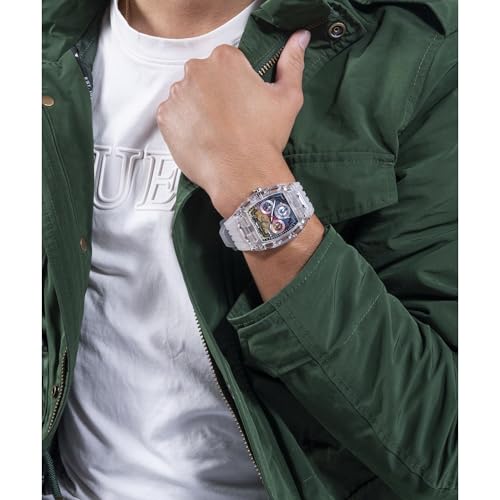 Image of Guess Men's GW0G Series| Analog Trend Watch| Polycarbonate Case| Silicone Bracelet | 50M Water Resistance