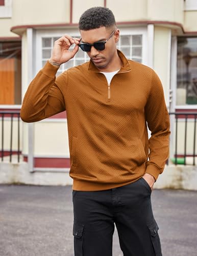 Pull homme COOFANDY décontracté à col montant idéal pour les sorties fraîches de week-end