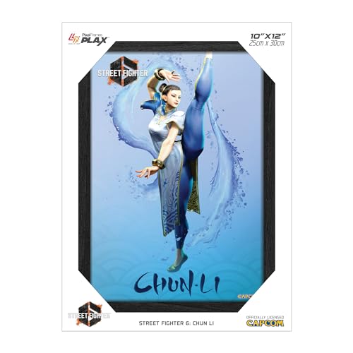 Level Up Labs Pixel Frames PLAX: Street Fighter 6 : Chun-Li – Poster lenticulaire 3D encadré –...